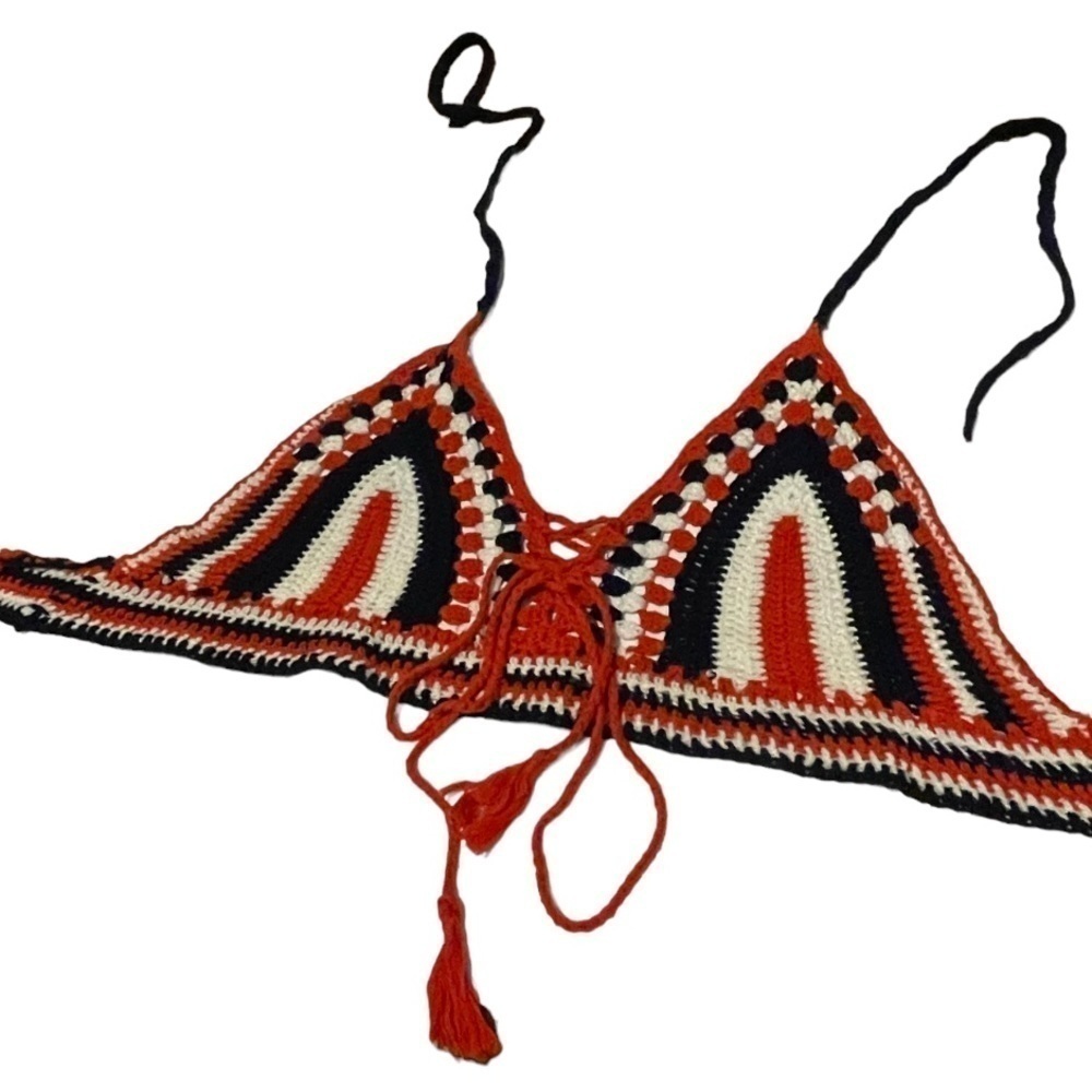Akira Crochet Bikini Halter Top